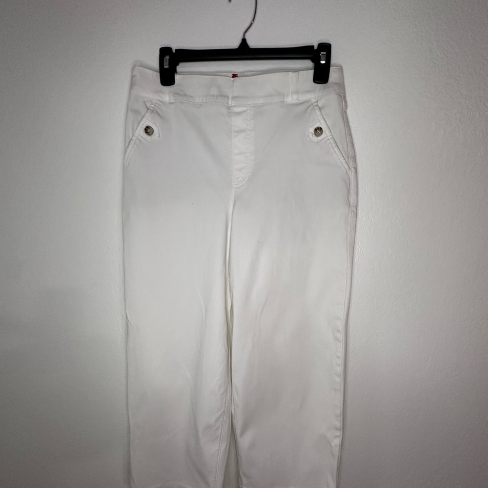 PRICE REDUCED.!  SPANX White Denim Pants Size L